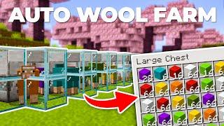 Automatic Wool Farm in Minecraft 1.21! (Java & Bedrock) | Minecraft Tutorial