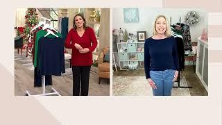 Susan Graver Modern Essentials Set of 2 Liquid Knit Tops on QVC