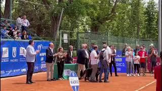 Naqi Rizvi (Globe LTC member) trophy ceremony, international tennis event in Madrid, May 2023