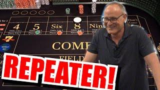 HE KEEPS WINNING 30 Roll Craps Challenge - WIN BIG or BUST #447