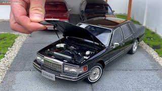 1:18 Lincoln Town Car 4.6L V8 '90, black - Xiaoguang Model [Unboxing]