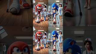 OH NO, sonic and knuckles is Injured and Cared for by a Nurse #sonic #knuckles #sonicmovie #cartoons