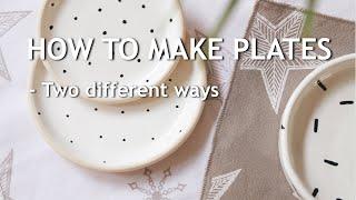 CERAMICS AT HOME l How to make plates, two different ways I (bisque and glaze)