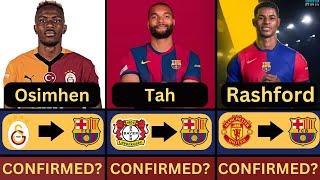 Jonathan Tah deal done  Barcelona all new latest transfer news 2024/25 ft osimhen rashford and more