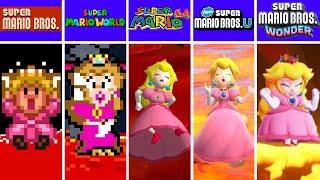 Evolution of Princess Peach  Falling in Lava, losing Super Mario Games And Fan Mod Games (1985-2024)