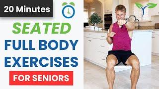 20 Min Full Body Seated Chair Exercises | For Seniors, Elderly, Older Adults, and Beginners