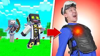 Minecraft VR ABER mit SCHADEN in REAL LIFE!!