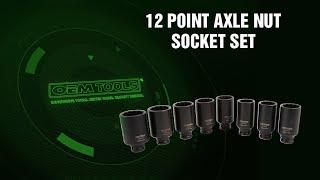 OEMTOOLS 37321 12 Point Axle Nut Socket Set