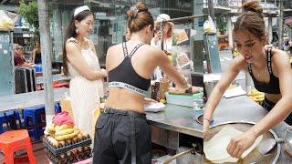 Puy Roti Lady - Most famous and adorable Roti Lady in Bangkok Thailand. THAI STREET FOOD