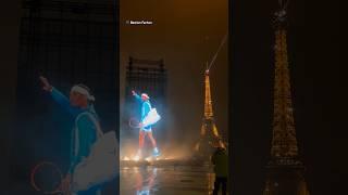 Rafa Nadal tribute video at Place du Trocadéro, Paris. ️ IG/bastino7 (courtesy of Nike )#tennis