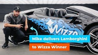 Mike Delivers Lamborghini to Wizza Winner!