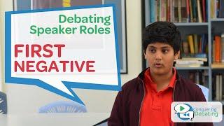 Conquering Debating - First Negative Speeches