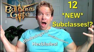 12 NEW Subclasses for BG3!?