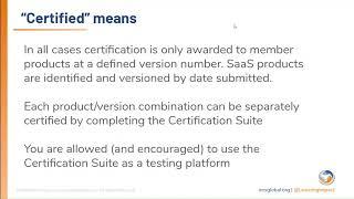 IMS Developer Webinars: IMS Certification