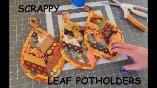 Scrappy Autumn Leaf Potholders