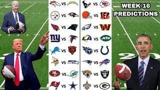 US Presidents Predict Week 16 of the NFL Season