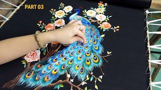 45 Days to Embroidery Mastery with These Peacock Embroidery Design! [Part 3]