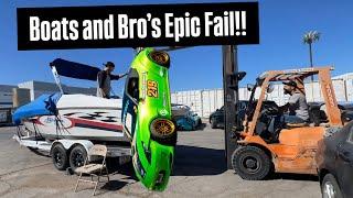 WE DROPPED THE MOTOR DESTROYED!!! BOATS & BROS FAIL!!!