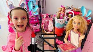 Kız Oyunları!AD İLE BARBİE MAKYAJ VİDEOSU!Kız Oyunları,Barbie Videosu@AhCiciKiz @BarbieCraftsTR