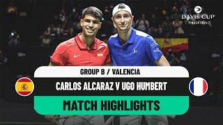 Carlos Alcaraz v Ugo Humbert | Spain v France Davis Cup 2024 Finals Group Stage