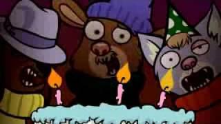 Happy Birthday Song with funny cartoons