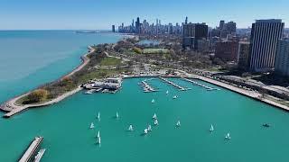 Chicago Sailing (DJI MINI 4 Pro) #fypシ #dji #chicago #sailing