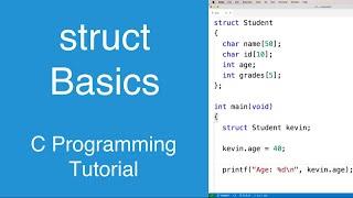 struct Basics | C Programming Tutorial