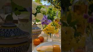 #Garden Table Design in #French Countryside with Homegrown #Flowers