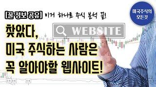 [미국주식] 이 사이트 하나로 주식 분석 끝! 모든 자료가 다 있는 사이트 공유!