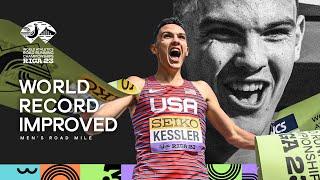 Hobbs Kessler sprints to mile world record  | World Athletics Road Running Championships Riga 23