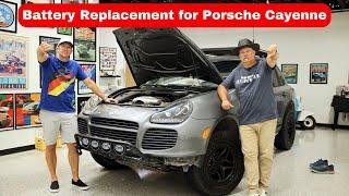 How to replace the battery for a Porsche Cayenne