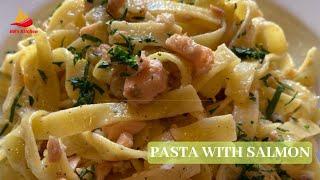 Pasta with Salmon Recipe | RB's Kitchen