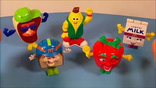 1992 FOOD FUNDAMENTALS SET OF 5 McDONALD'S HAPPY MEAL COLLECTIBLES VIDEO REVIEW