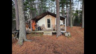 THE TENT. Deer Camp? Grouse Camp? Exploring Camp? 2024. "The Movie" Storm damage, trees down.