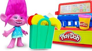 Play Doh Knete Video auf Deutsch. Wir gehen in den Supermarkt. Spielzeug Video für Kinder