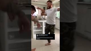 Merab Dvalishvili dancing with the Topuria brothers
