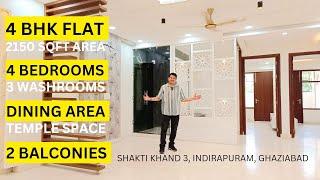 4 BHK builder floor  200 sq meters for sale in Indirapuram with Dining area & temple space #4bhk