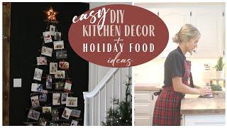 Christmas Kitchen Decor ~ DIY Card Tree ~ Cook with me ~ Decorating the Kitchen for Christmas