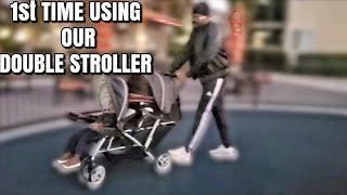 1ST TIME USING OUR NEW GRACO DUOGLIDER DOUBLE STROLLER