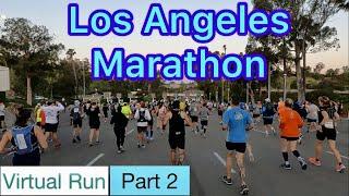 2022 Los Angeles Marathon (Part 2)｜Treadmill Running Scenery & Music (Virtual Run)