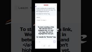 Creating links; Starters' tip 4.1 #techie #coding #beginner #techie_teach #USA #usaviral #english