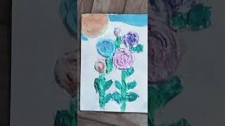 3D flowers#painting #srushti art channel