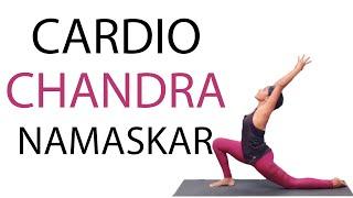 Cardio Yoga Workout | 12 Rounds of Chandra Namaskar | Moon Salutations | Yoga for Weightloss