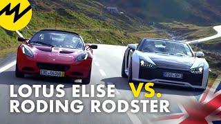 Lotus Elise vs. Roding Rodster on mountain pass roads | Motorvision International