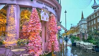 Luxury London Christmas Walk Tour 2024  Belgravia, Chelsea & Knightsbridge  4K HDR