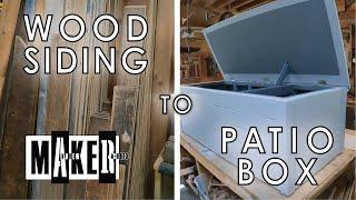 Recycling Old Wood Siding into Patio Furniture and Storage