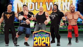 Welcome 2024  | 6 Star Roman Reigns, Brock Lesnar, John Cena And The Rock Game Play In WWE Mayhem