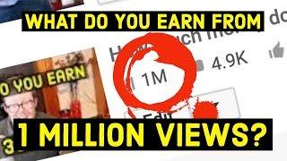 My YouTube Paycheck for 1 Million Views!