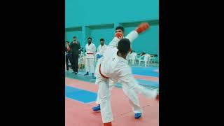 Best kumite amazing ura mawasi Geri #shorts #karate #kumite #viral #ippon #karatebyatul #ytshorts