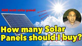 How many Solar Panels do you need